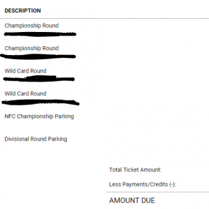 LA Rams Playoffs Ticket Prices section #4 2018
