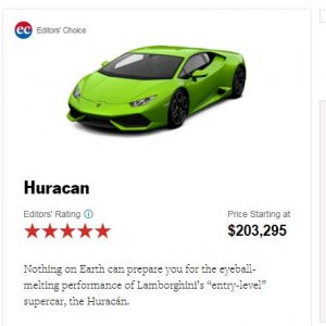 Lamborghini Huracan $203,295