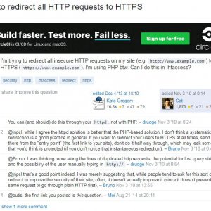 How to redirect all HTTP requests to HTTPS