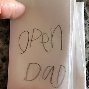 My 7 year old daughter just handed me this folded piece of paper