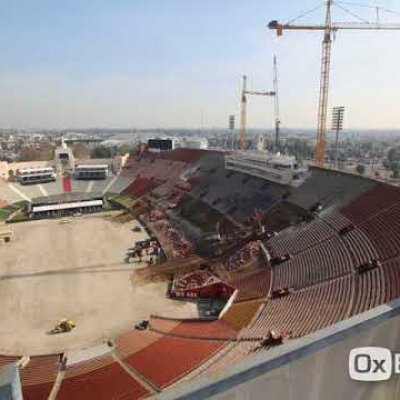 LA Coliseum Renovation time-lapse 01/28/2018
