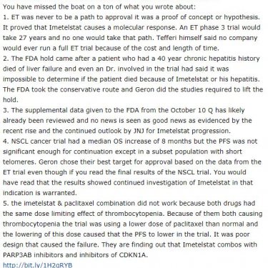tazamatic post on Seeking Alpha #imetelstat $gern