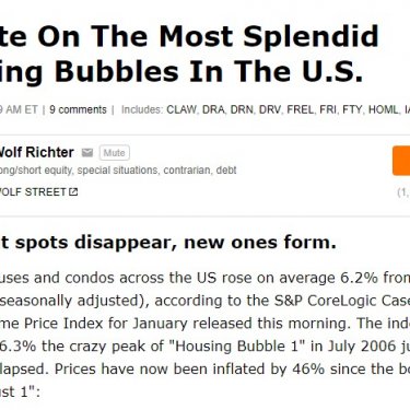 Update On The Most Splendid Housing Bubbles In The U.S.