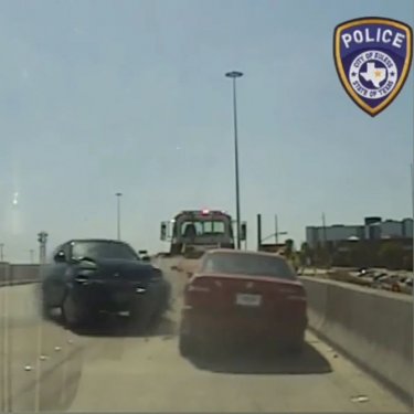 CAR CRASH PAGE on Instagram: “ @eulesspolice Police in Euless, Texas, released frightening dashcam video showing an SUV slamming into a tow truck in a dramatic rollover…”