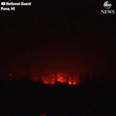 ABC News on Instagram: “Lava seen bursting overnight from Hawaii's Kilauea volcano after a 19th fissure was reported. The eruptions have cost the island about $5…”