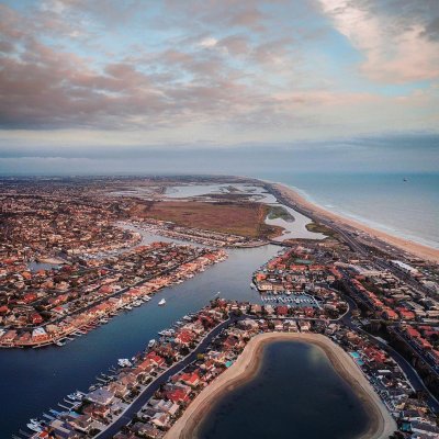 Micah Fitch on Instagram: “Huntington Harbor and Wetlands #aerialphotography #dronephotography #huntingtonharbor”