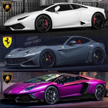 Cars247 on Instagram: “Lambo Sandwich  #cars247>PICK ONE< : @cars247 @jonny_pearce #lamborghini #ferrari”