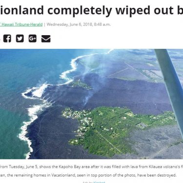 #Vacationland #hawaii completely wiped out by lava