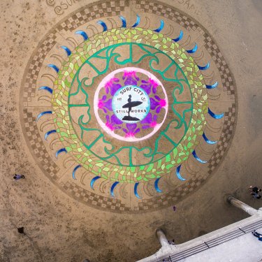 Micah Fitch on Instagram: “Happy Father’s Day!! @lowtidealiens at it again this morning. This time it’s a collaboration with @surfcitystillworks and local artist…”
