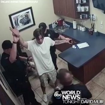 @videoviralz on Instagram: “CALL FOR HELP: Surveillance video captured the moment police entered a Florida animal hospital in May and arrested a man whose girlfriend…”