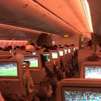 Luxury Interiors on Instagram: “Watching the World Cup onboard an Emirates flight 40,000 feet in the air Follow @mega_mansions”