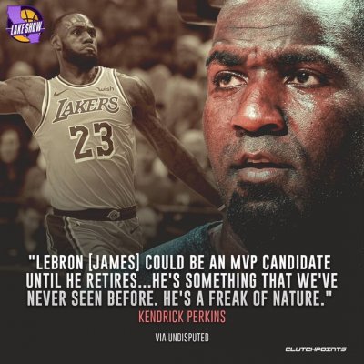 LakeShow on Instagram: “Kendrick Perkins believes that LeBron James can contend for the MVP award in any year.—