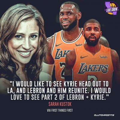 “Would a Kyrie-LeBron reunion make the Lakers title contenders #lakers