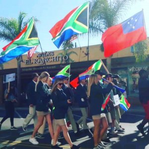 Melissa on Instagram: “Such a cool colorful morning.  The parade of nations with over 300 surfers from 44 countries. They all bring sand from their countries and…”