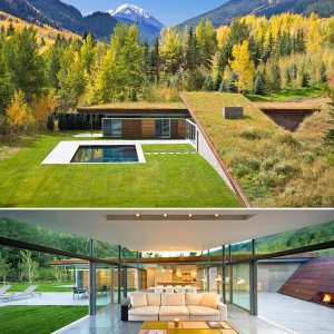 r/ArchitecturePorn - The 'MEADOW ROOF' House in Colorado's Rocky Mountains, designed by GLUCK+ / Photo by Steve Mundinger [1496 x 1545]