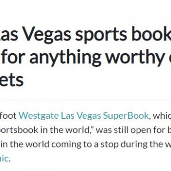 Sports books searching for anything worthy of drawing bets