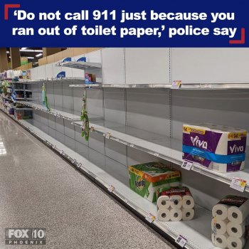FOX 10 Phoenix on Instagram: “One police department is asking the public to not call for an emergency if they run out of toilet paper due to the coronavirus outbreak.…”