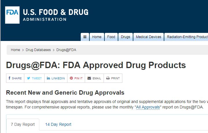 Drugs@FDA: FDA Approved Drug Products