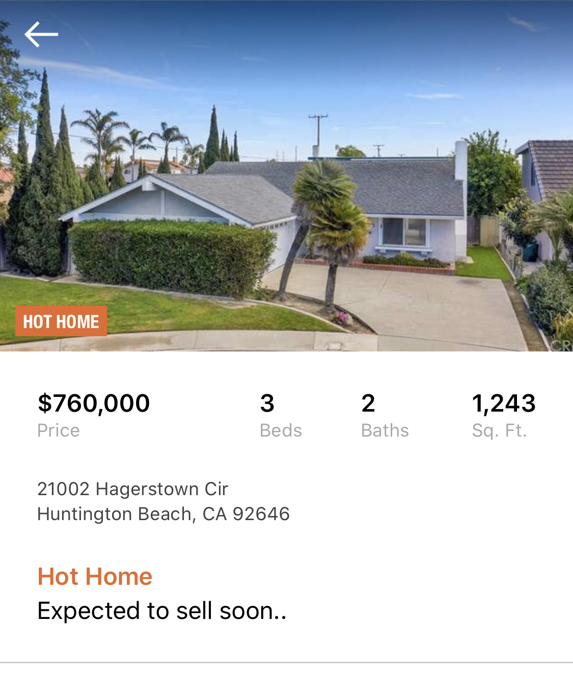 Huntington Beach $760k house