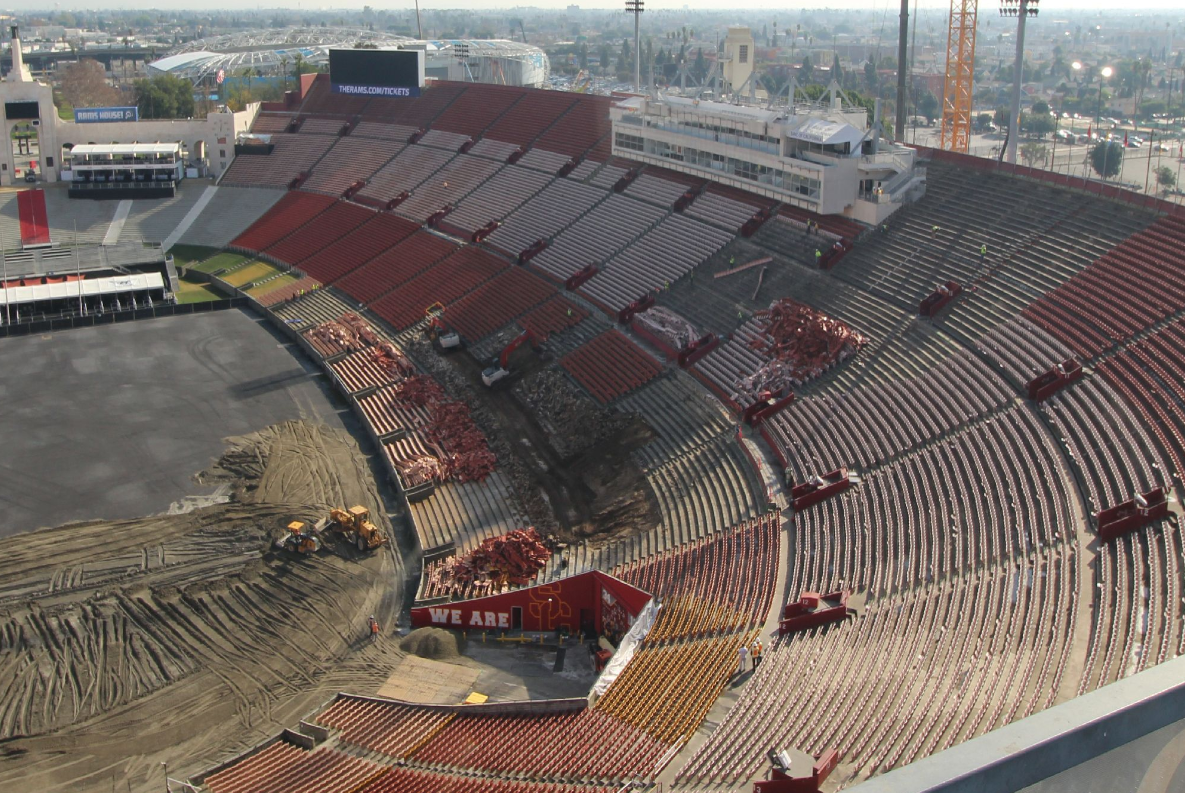 LA Coliseum #usctrojans #larams #LosAngelesRams #coli