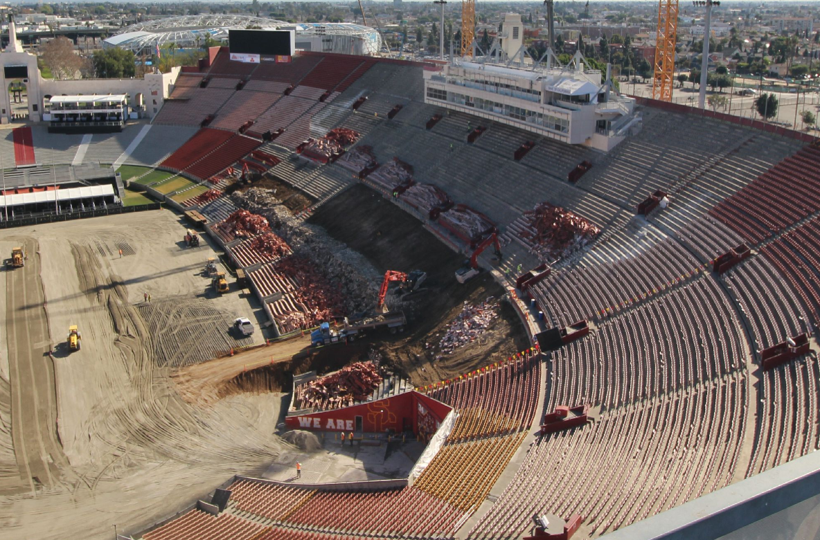 LA Coliseum #usctrojans #larams #LosAngelesRams #coli