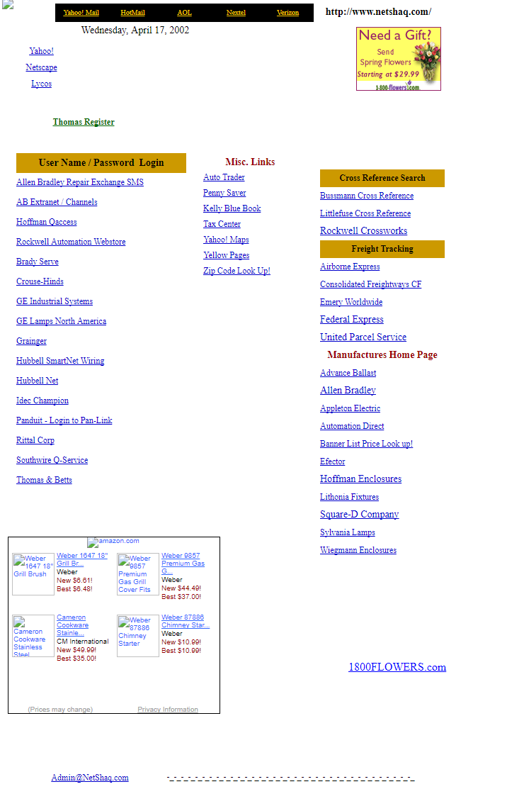 netshaq April 17th 2002