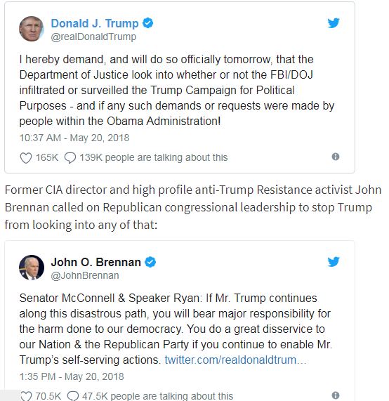 PANIC time? John Brennan demands GOP leadership STOP TRUMP before his admin looks into this