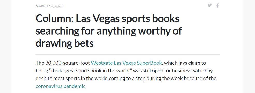 Sports books searching for anything worthy of drawing bets