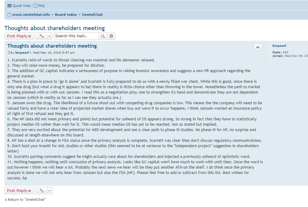 Thoughts about shareholders meeting by BP